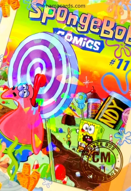 carte comics n°11 provenant de la display bob l'éponge anniversaire série 1