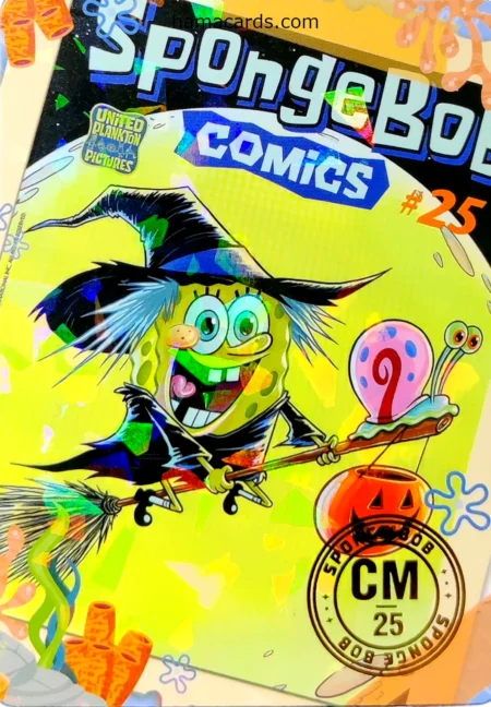 carte comics n°25 provenant de la display bob l'éponge anniversaire série 1
