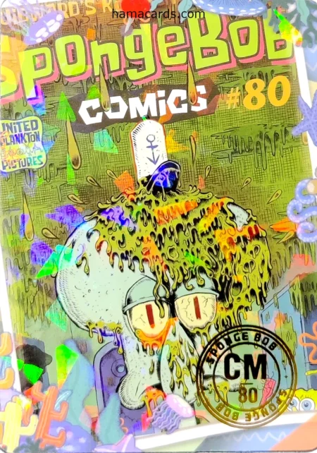 carte comics n°80 provenant de la display bob l'éponge anniversaire série 1