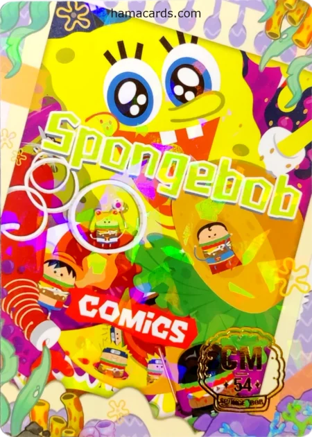 carte comics n°54 provenant de la display bob l'éponge anniversaire série 2