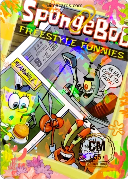 carte comics n°55 provenant de la display bob l'éponge anniversaire série 2
